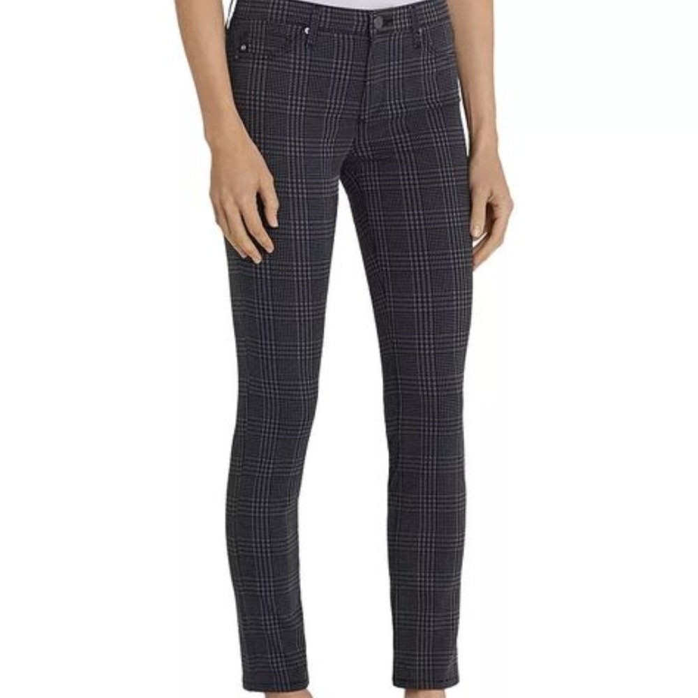 AG Prima Cigarette Jeans in Houndstooth Plaid Folkstone Sz 27